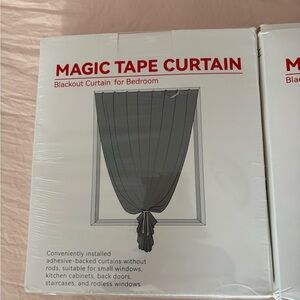Large Magic Tape Curtain Blackout Curtain - light Gray